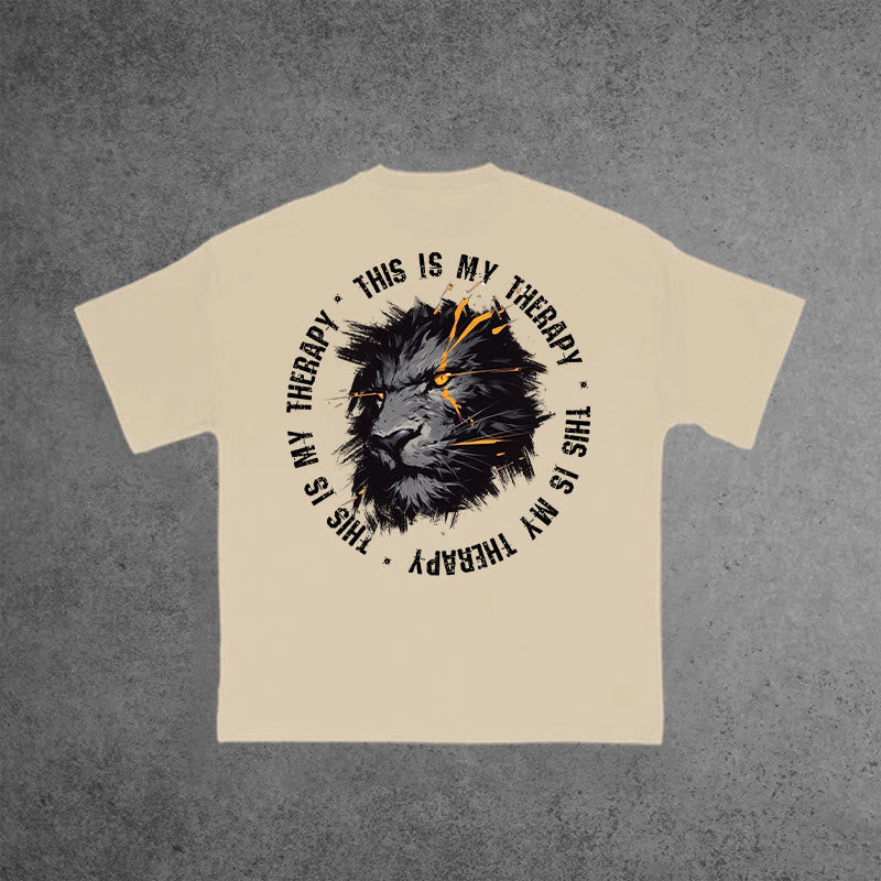 Gym 100% Cotton This Is My Therapy Print T-shirt