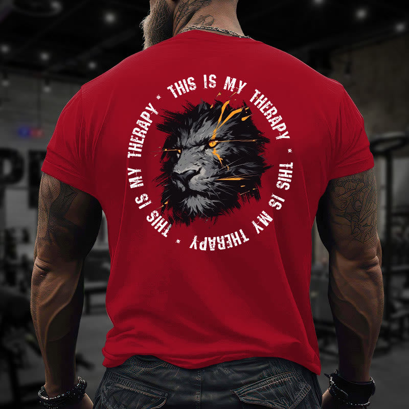 Gym 100% Cotton This Is My Therapy Print T-shirt