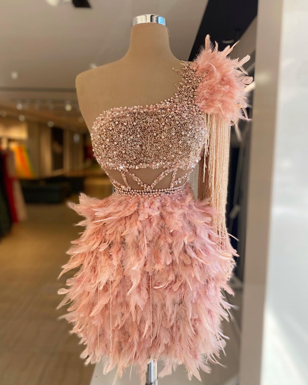 Short Feather Dress