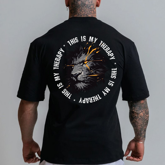 Gym 100% Cotton This Is My Therapy Print T-shirt