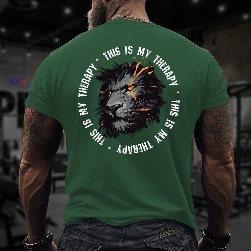 Gym 100% Cotton This Is My Therapy Print T-shirt