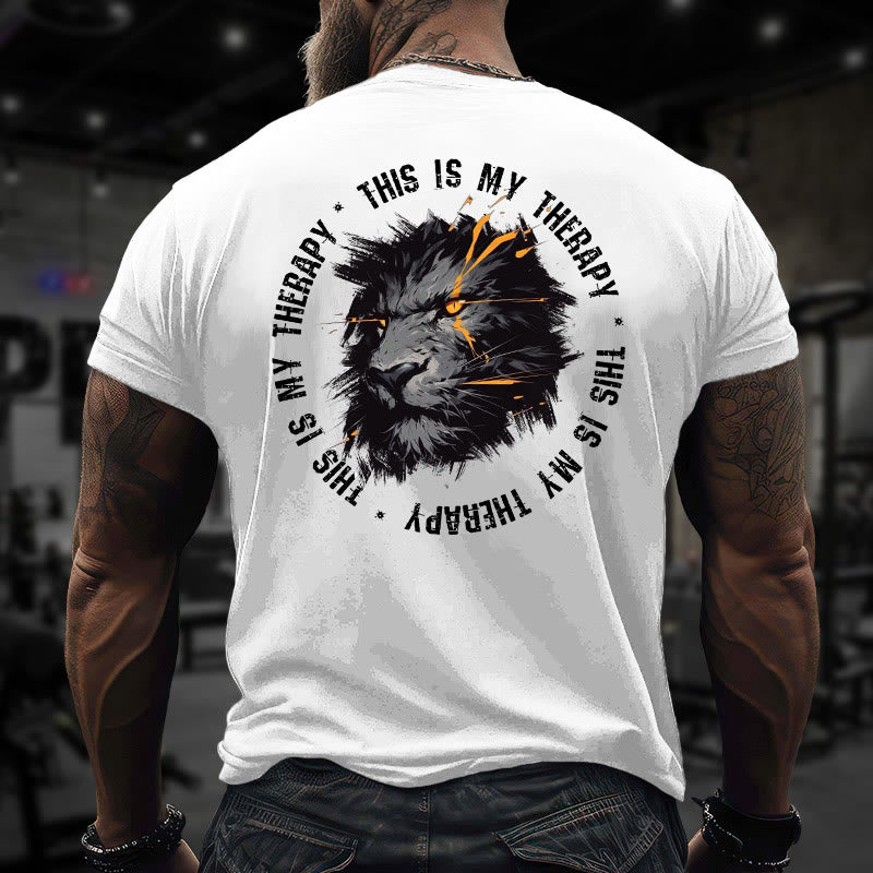 Gym 100% Cotton This Is My Therapy Print T-shirt