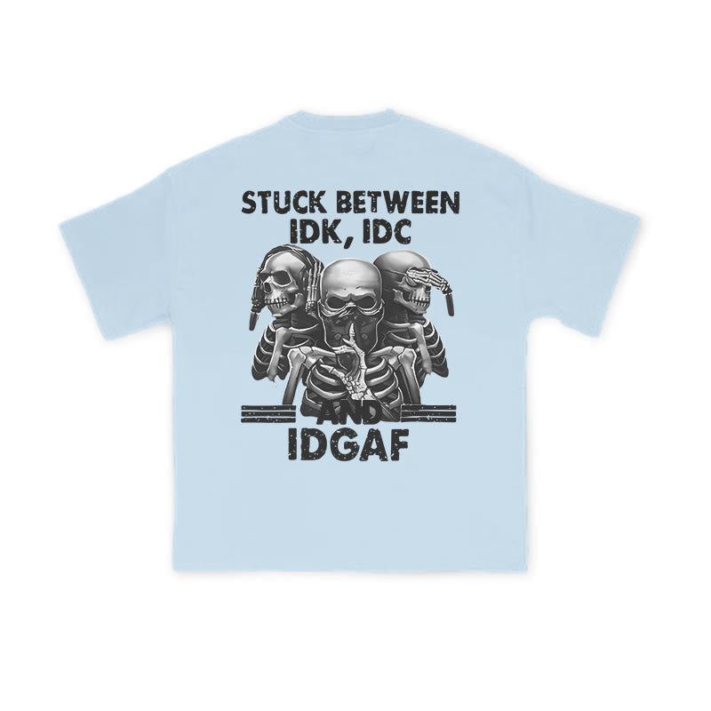 (Limited offer)Unisex 100% Cotton Creative Skull Print T-shirt