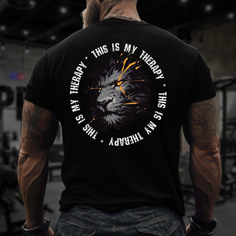 Gym 100% Cotton This Is My Therapy Print T-shirt