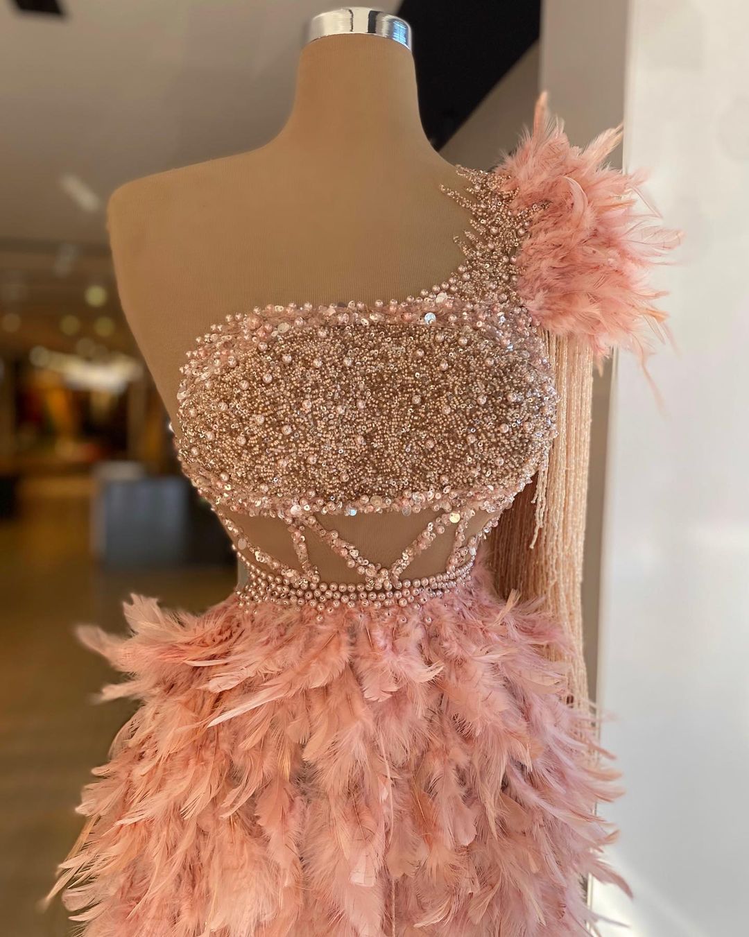 Short Feather Dress