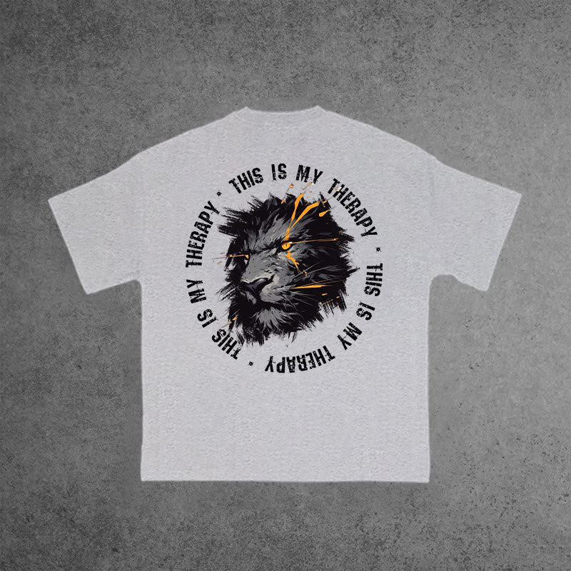 Gym 100% Cotton This Is My Therapy Print T-shirt
